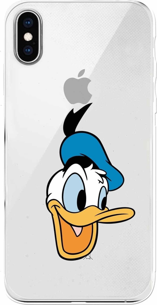 Apple Iphone Xs Max Uyumlu Kamera Korumalı Kapak Donald Duck Tasarımlışeffaf Kılıf