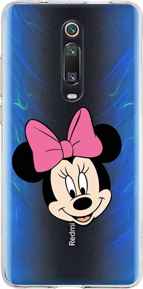 Xiaomi Mi 9T Pro Uyumlu Kapak Minnie Mouse Tasarımlı Şeffaf Silikon Kılıf