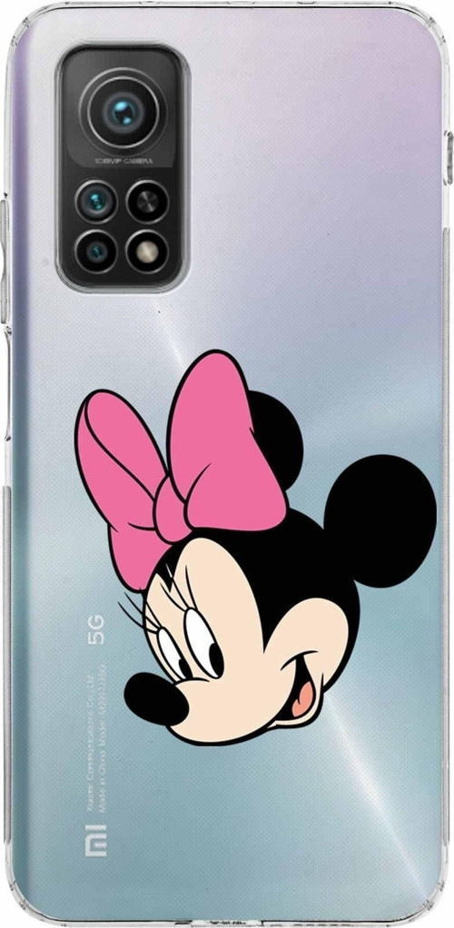 Xiaomi Mi 10T Pro Kamera Korumalı Kapak Minnie Mouse Tasarımlı Şeffaf Kılıf