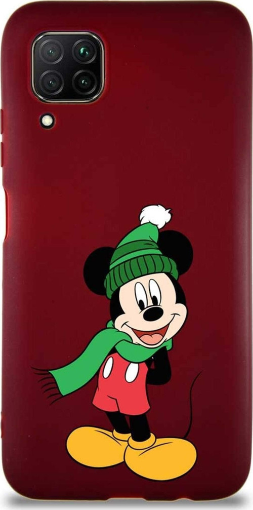 Huawei P40 Lite Soft Premier Kapak Mickey Mouse-G Tasarımlı Silikon Kılıf - Mürdüm