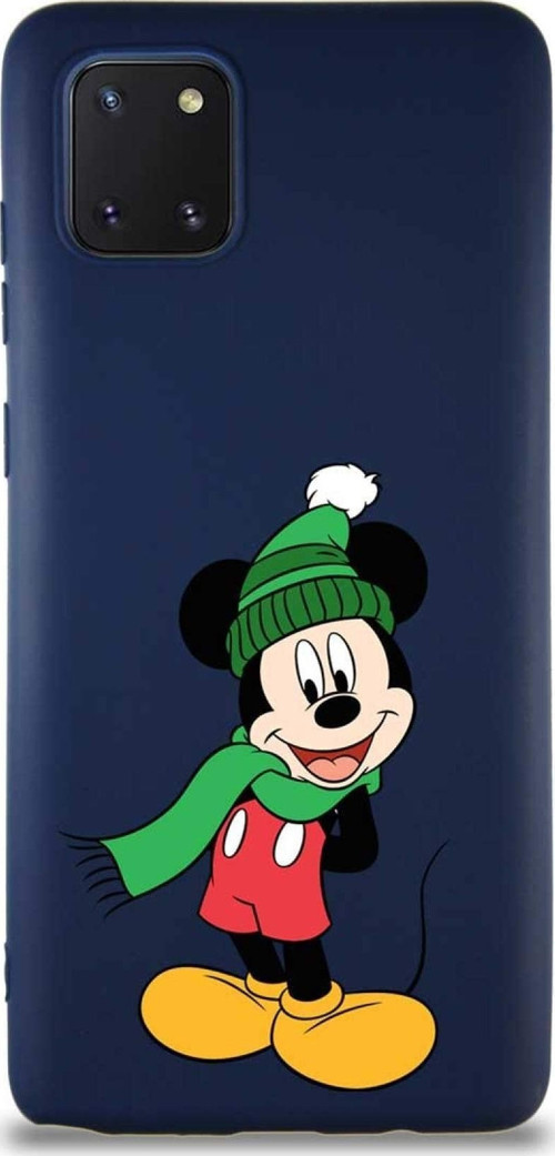 Samsung Galaxy A81 Soft Premier Kapak Mickey Mouse-G Tasarımlı Silikon Kılıf - Lacivert