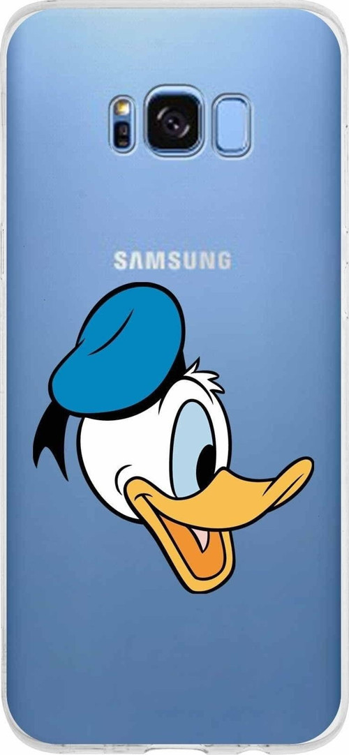 Samsung Galaxy S8 Plus Kapak Donald Duck Tasarımlı Şeffaf Silikon Kılıf