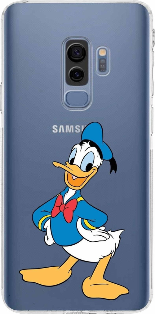 Samsung Galaxy S9 Plus Kamera Korumalı Kapak Donald Duck Tasarımlı Şeffaf Kılıf