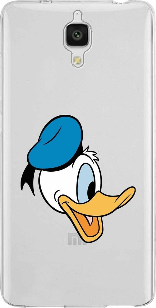 Xiaomi Mi 4 Uyumlu Kapak Donald Duck Tasarımlı Şeffaf Silikon Kılıf