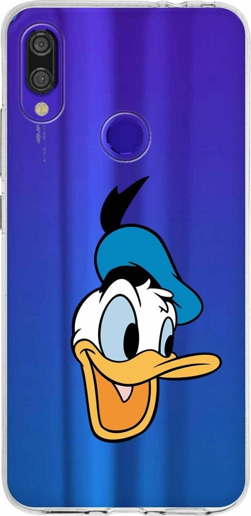 Xiaomi Redmi Note 7 Pro Uyumlu Kapak Donald Duck Tasarımlı Şeffaf Silikon Kılıf