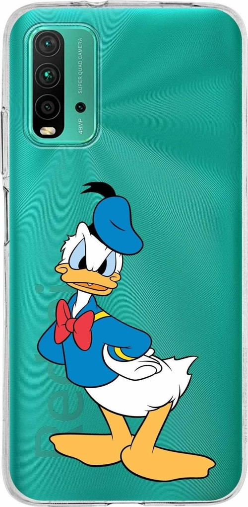 Xiaomi Poco M3 Uyumlu Kapak Donald Duck Tasarımlı Şeffaf Silikon Kılıf