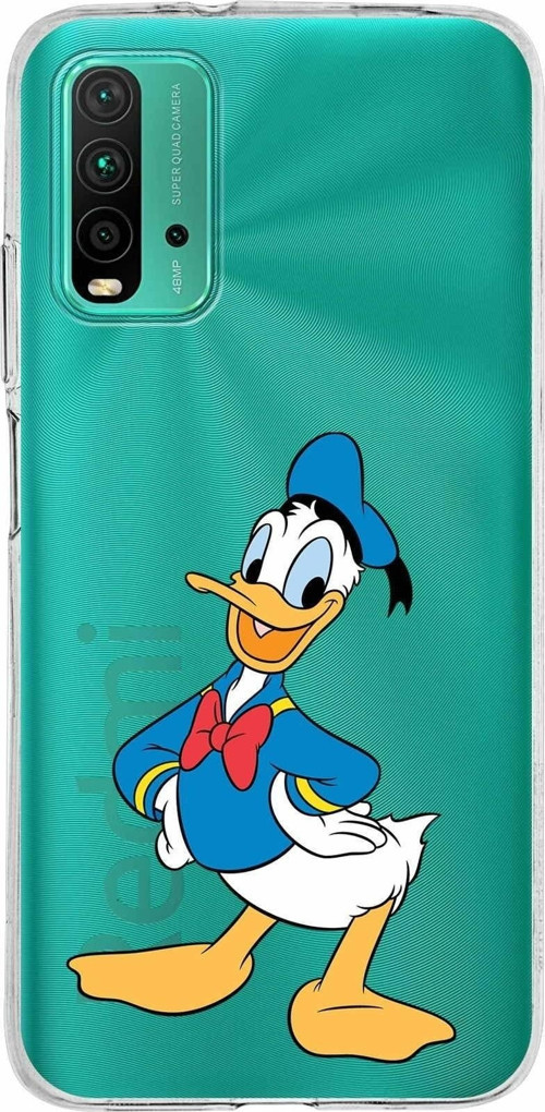 Xiaomi Poco M3 Uyumlu Kapak Donald Duck Tasarımlı Şeffaf Silikon Kılıf