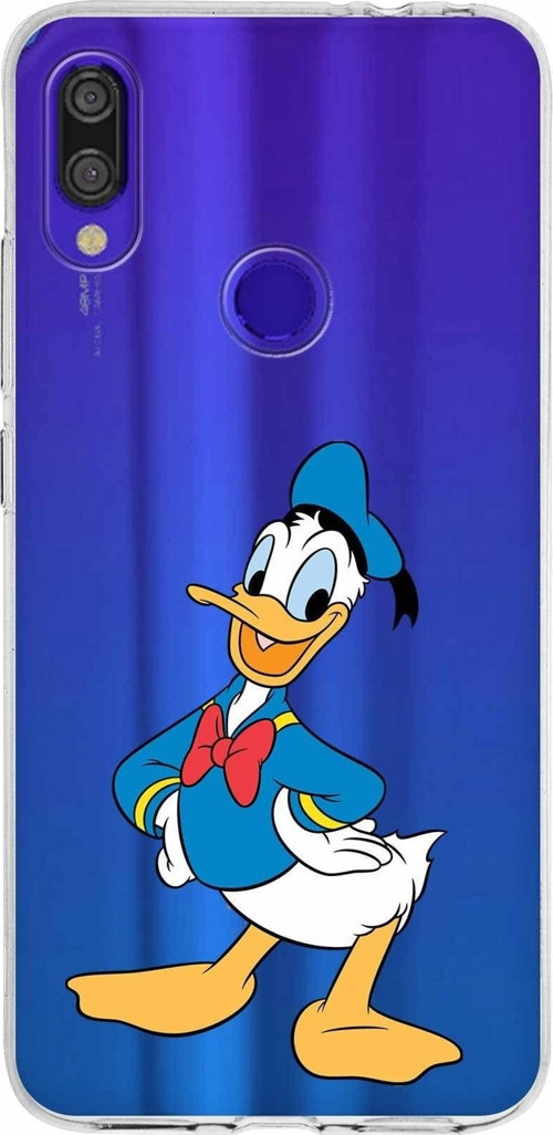 Xiaomi Redmi Note 7 Pro Uyumlu Kapak Donald Duck Tasarımlı Şeffaf Silikon Kılıf