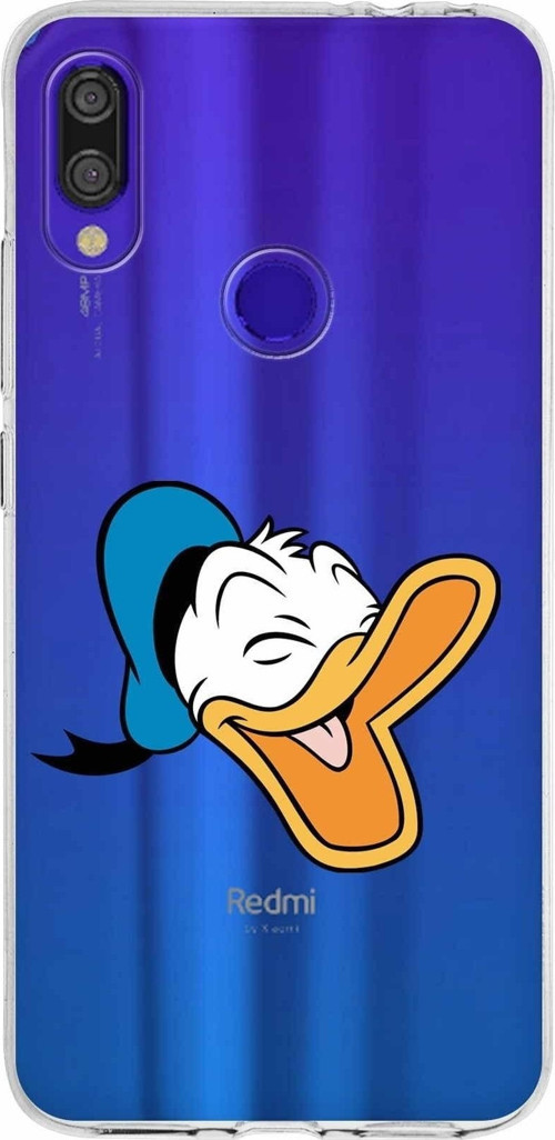 Xiaomi Redmi Note 7 Pro Uyumlu Kapak Donald Duck Tasarımlı Şeffaf Silikon Kılıf