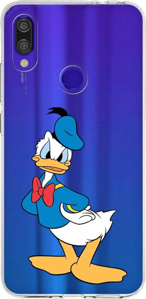 Xiaomi Redmi Note 7 Pro Uyumlu Kapak Donald Duck Tasarımlı Şeffaf Silikon Kılıf