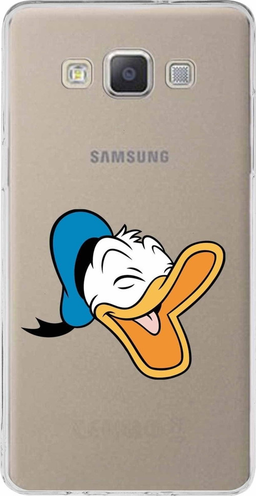 Samsung Galaxy A5 (2015) Kapak Donald Duck Tasarımlı Şeffaf Silikon Kılıf