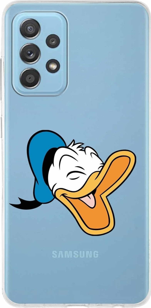 Samsung Galaxy A52 Kapak Donald Duck Tasarımlı Şeffaf Silikon Kılıf