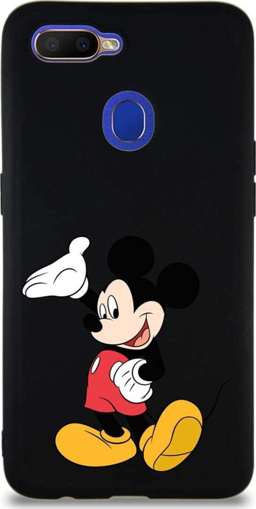Oppo Ax7 Soft Premier Kapak Mickey Mouse-C Tasarımlı Silikon Kılıf - Siyah