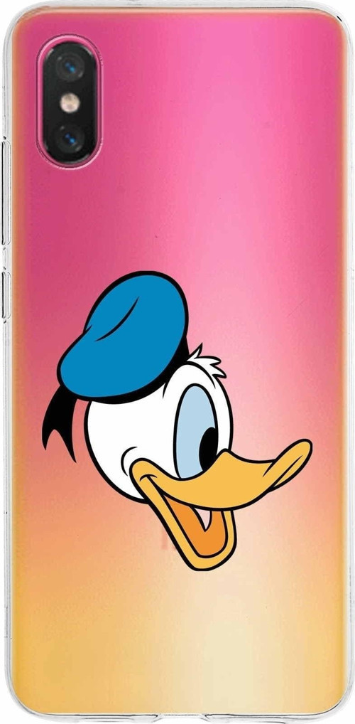 Xiaomi Mi 8 Pro Uyumlu Kapak Donald Duck Tasarımlı Şeffaf Silikon Kılıf