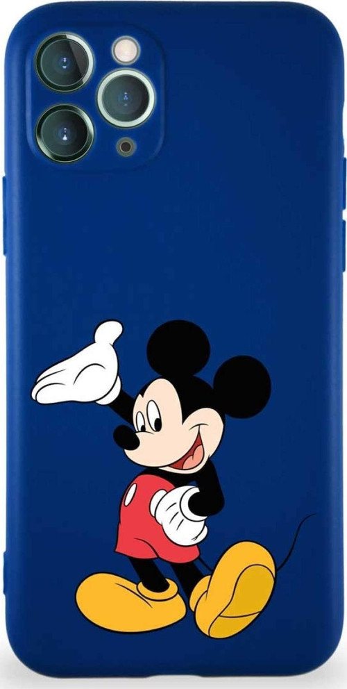 Iphone 11 Pro Uyumlu Soft Premier Kapak Mickey Mouse-C Tasarımlı Silikon Kılıf - Lacivert