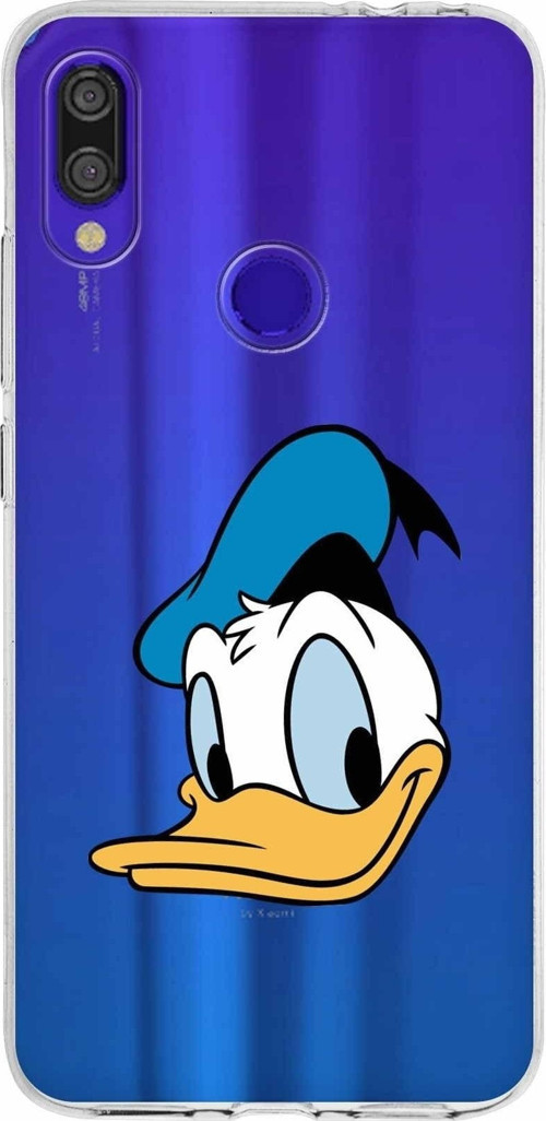 Xiaomi Redmi Note 7 Pro Uyumlu Kapak Donald Duck Tasarımlı Şeffaf Silikon Kılıf