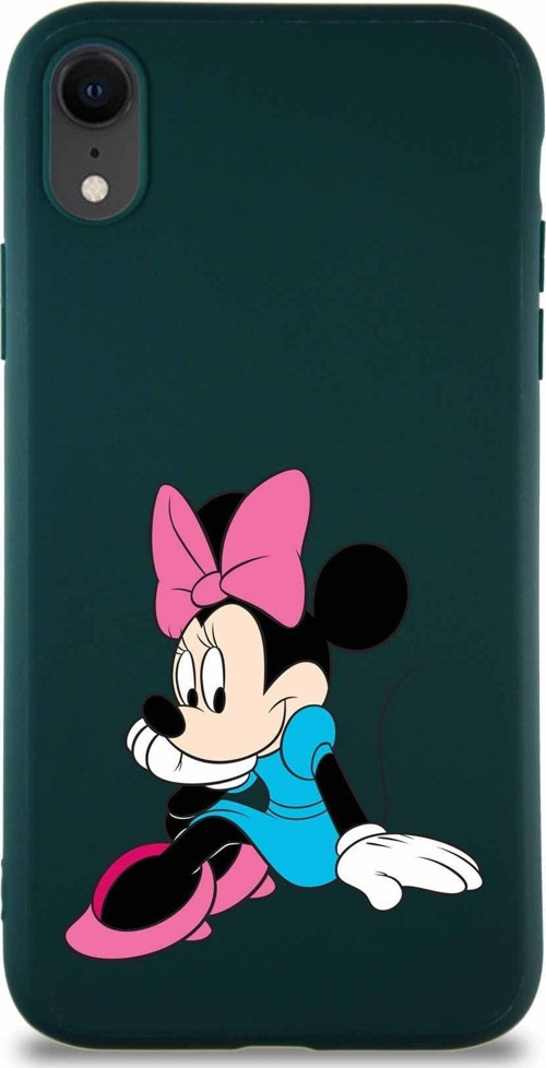 Iphone Xr Uyumlu Soft Premier Kapak Minnie Mouse-E Tasarımlı Silikon Kılıf - Yeşil