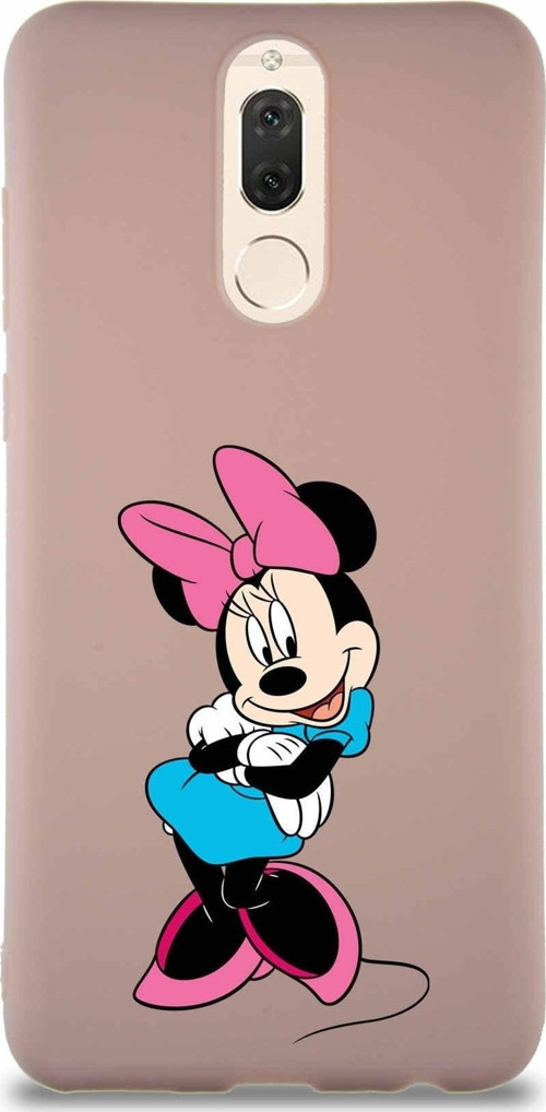 Huawei Mate 10 Lite Soft Premier Kapak Minnie Mouse-D Tasarımlı Silikon Kılıf - Pudra