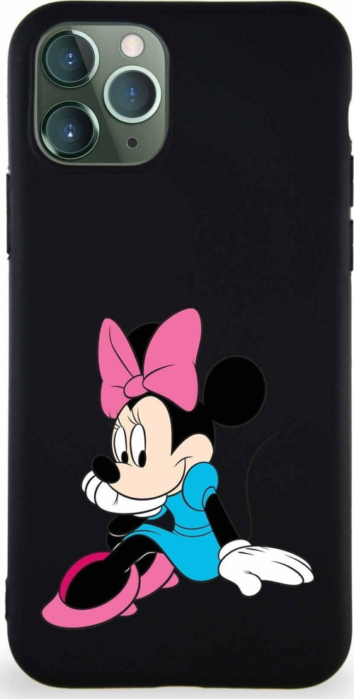 Iphone 11 Pro Uyumlu Soft Premier Kapak Minnie Mouse-E Tasarımlı Silikon Kılıf - Siyah