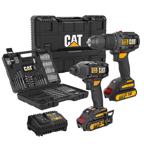 DXK201 18Volt/2.0Ah Li-ion Çift Akülü Kömürsüz Profesyonel Şarjlı Darbeli Matkap + DX7030 + DA01903 Kombo Set