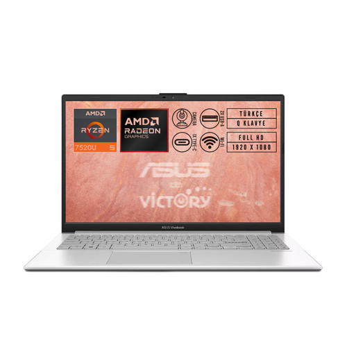 Vivobook Go 15 AMD Ryzen 5 7520U 8GB 1TB SSD 15.6" FHD Freedos Notebook E1504FA-BQ1741 001