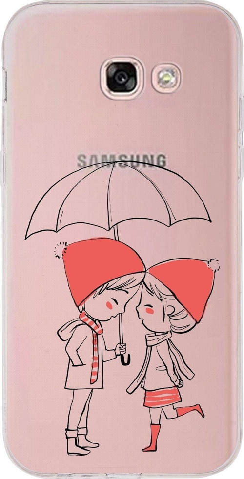 Samsung Galaxy A5 (2017) Uyumlu Kapak Aşk Tasarımlı Şeffaf Silikon Kılıf