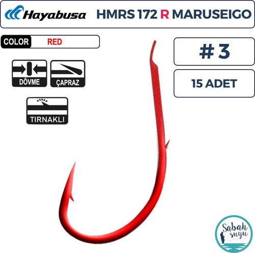 HMRS 172 Tırnaklı İğne Kırmızı #3 (15 Adet)