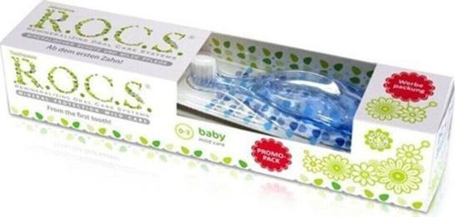 Baby Diş Macunu Papatya +Fırça Seti Mavi