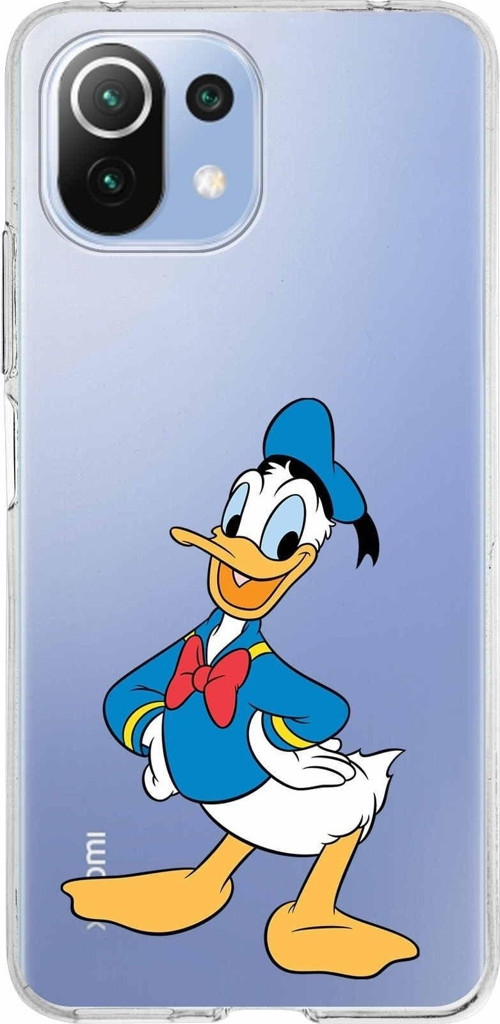 Xiaomi Mi 11 Lite Uyumlu Kapak Donald Duck Tasarımlı Şeffaf Silikon Kılıf