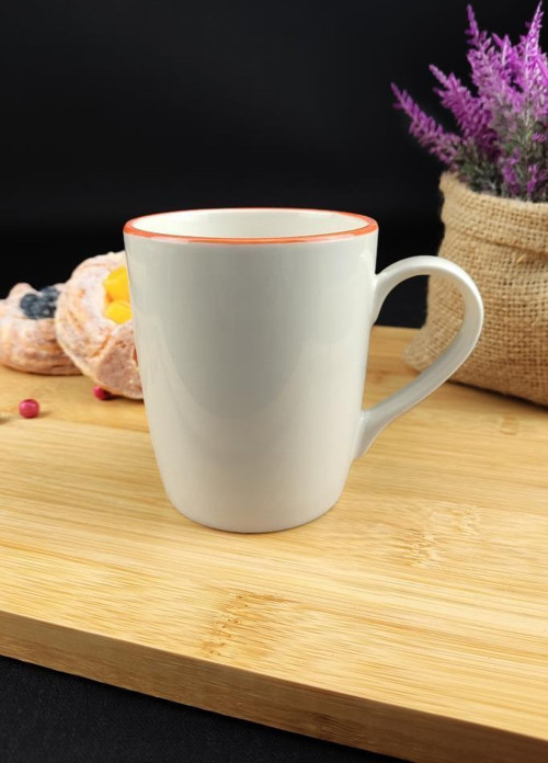 Orange Rim Porselen Kupa 250 Ml Turuncu - TL4029381 C320.003