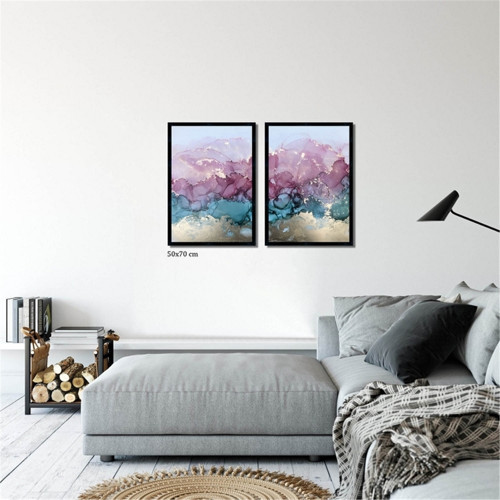 Çerçeveli Doku Efektli Tablo Seti 105x70 cm