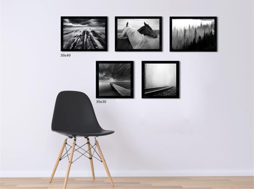 Çerçeveli Doku Efektli Tablo Seti 130x65 cm