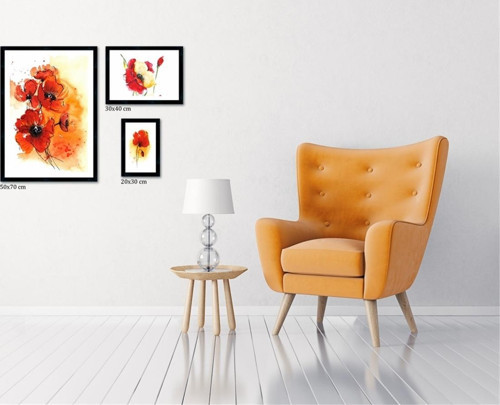 Çerçeveli Doku Efektli Tablo Seti 95x70 cm