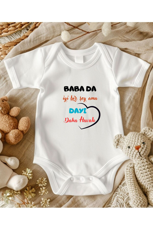 Dayı Yazılı Bebek Zıbın İsimli Zıbın Anne Yenge Teeyze Amca Annane Babanne Yazılı