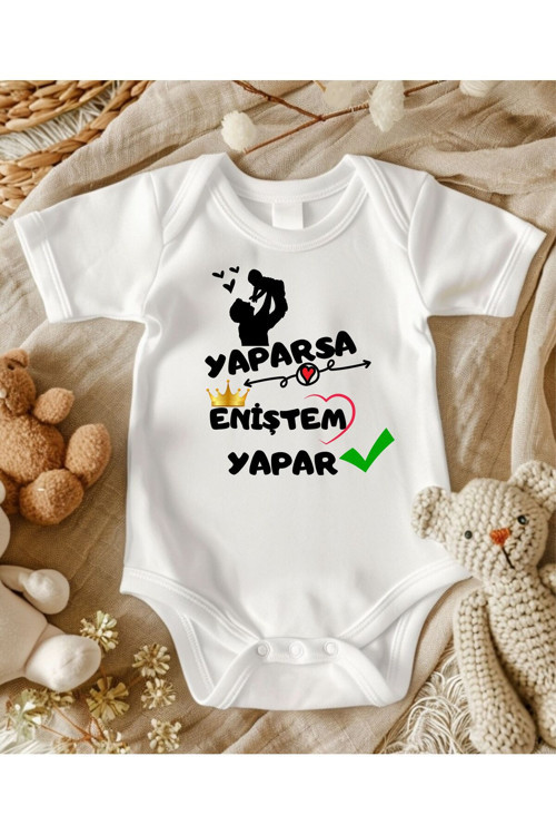 Enişte Yazılı Bebek Zıbın İsimli Zıbın Anne Yenge Teeyze Amca Annane Babanne Yazılı