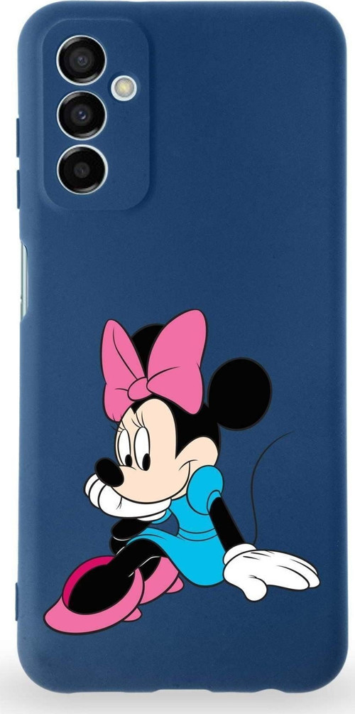 Samsung Galaxy A04S Uyumlu Lansman Kılıf Altı Kapalı Içi Kadife Minnie Mouse-E Tasarımlı Kapak
