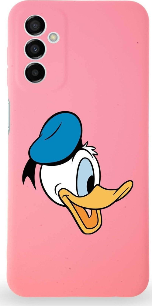 Samsung Galaxy A04S Uyumlu Lansman Kılıf Altı Kapalı Içi Kadife Donald Duck-F Tasarımlı Kapak