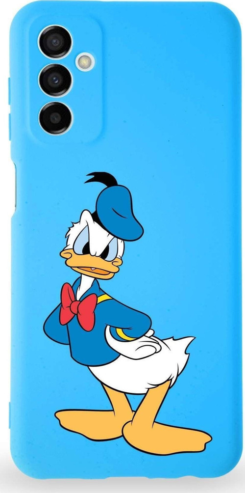 Samsung Galaxy A04S Uyumlu Lansman Kılıf Altı Kapalı Içi Kadife Donald Duck-D Tasarımlı Kapak