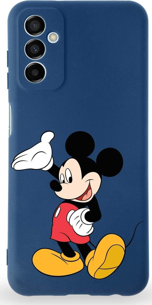 Samsung Galaxy A04S Uyumlu Lansman Kılıf Altı Kapalı Içi Kadife Mickey Mouse-C Tasarımlı Kapak