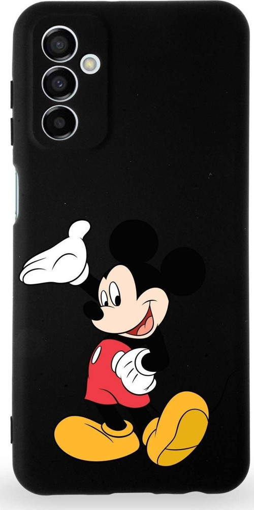 Samsung Galaxy A04S Uyumlu Lansman Kılıf Altı Kapalı Içi Kadife Mickey Mouse-C Tasarımlı Kapak