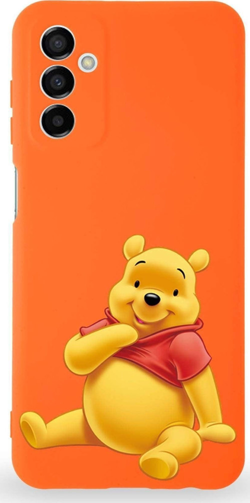 Samsung Galaxy A04S Uyumlu Lansman Kılıf Altı Kapalı Içi Kadife Winnie-C Tasarımlı Kapak