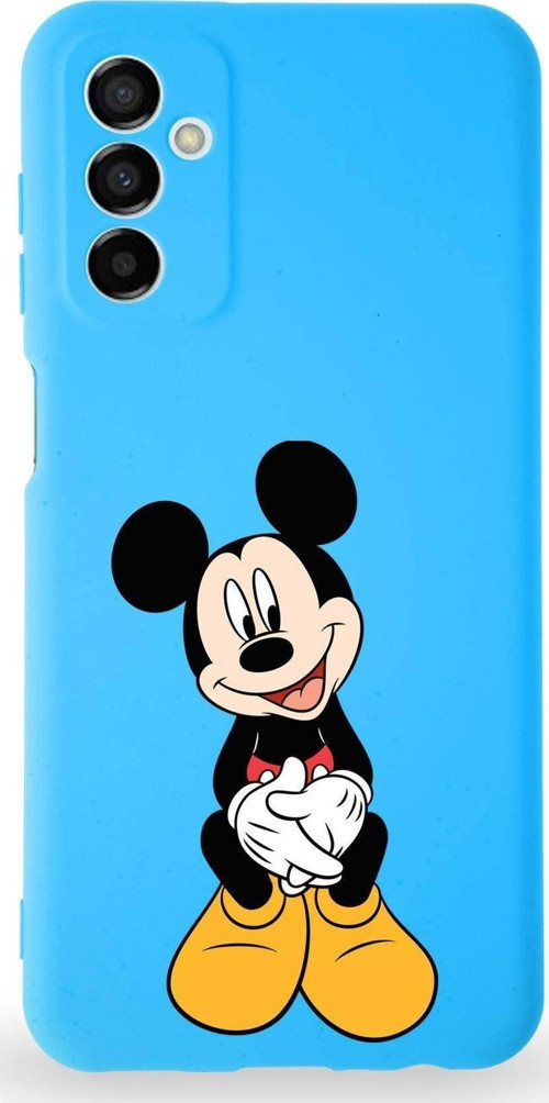 Samsung Galaxy M23 Uyumlu Lansman Kılıf Altı Kapalı Içi Kadife Mickey Mouse-A Tasarımlı Kapak
