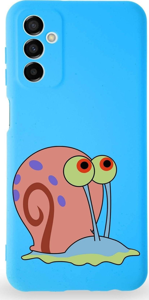 Samsung Galaxy M23 Uyumlu Lansman Kılıf Altı Kapalı Içi Kadife Salyangoz Gary Tasarımlı Kapak