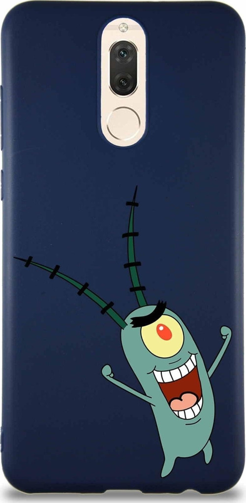 Huawei Mate 10 Lite Soft Premier Kapak Plankton Tasarımlı Silikon Kılıf - Lacivert