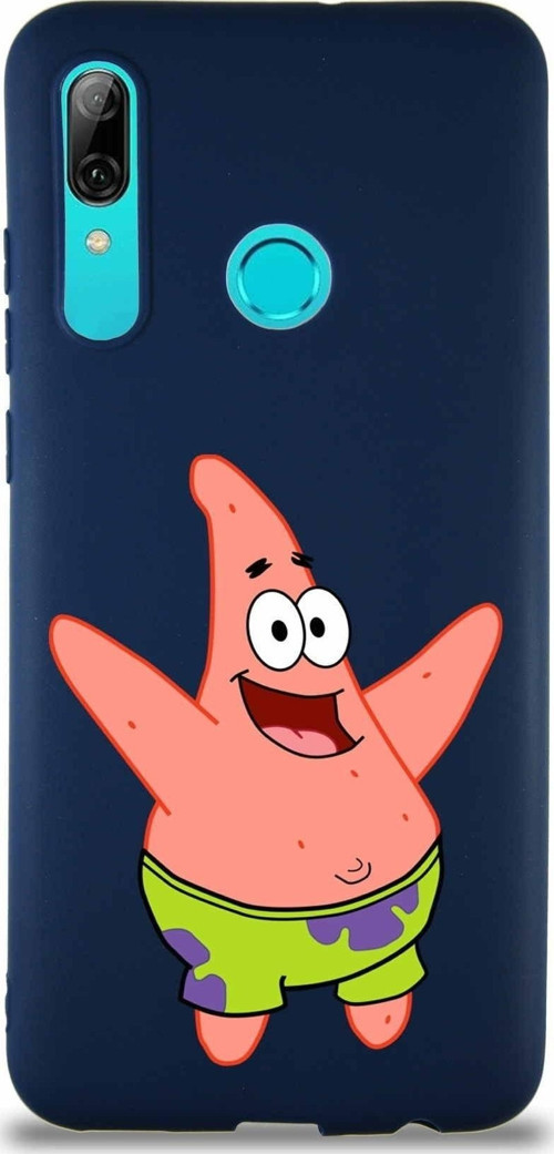 Huawei P Smart 2019 Soft Premier Kapak Patrick Yıldız Tasarımlı Silikon Kılıf - Lacivert