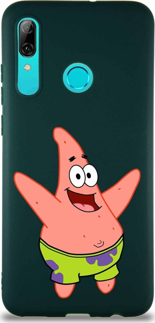 Huawei P Smart 2019 Soft Premier Kapak Patrick Yıldız Tasarımlı Silikon Kılıf - Yeşil
