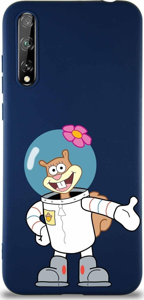 Huawei Y8P Soft Premier Kapak Sandy Tasarımlı Silikon Kılıf - Lacivert