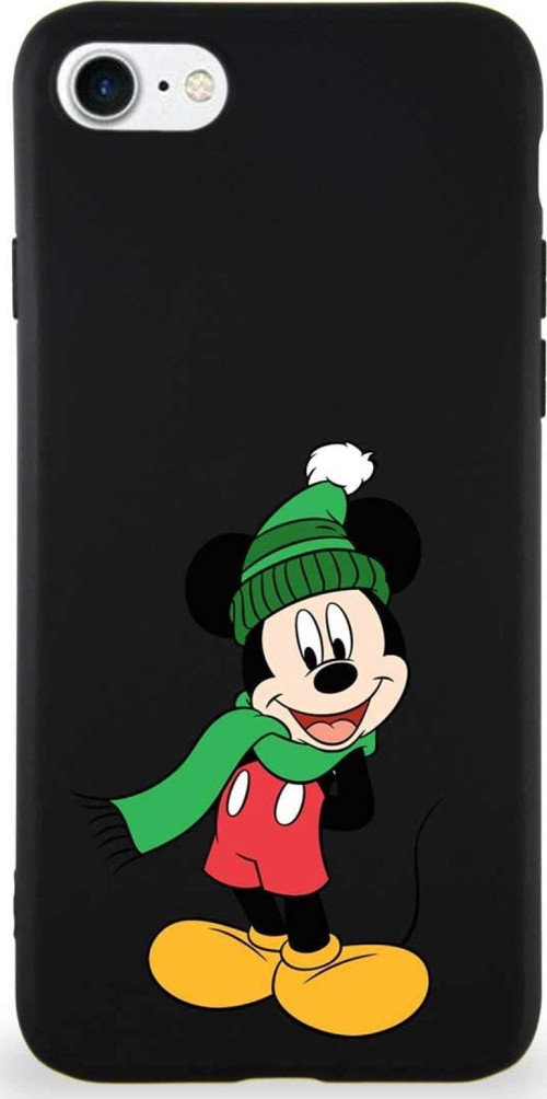 Iphone Se 2020 Uyumlu Soft Premier Kapak Mickey Mouse-G Tasarımlı Silikon Kılıf - Siyah