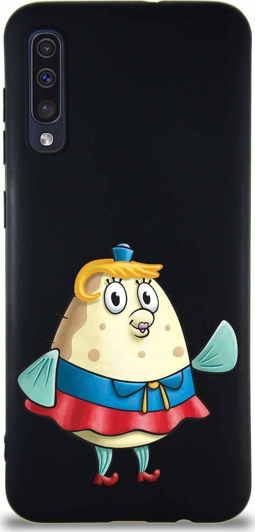 Samsung Galaxy A50 Soft Premier Kapak Puff Tasarımlı Silikon Kılıf - Siyah