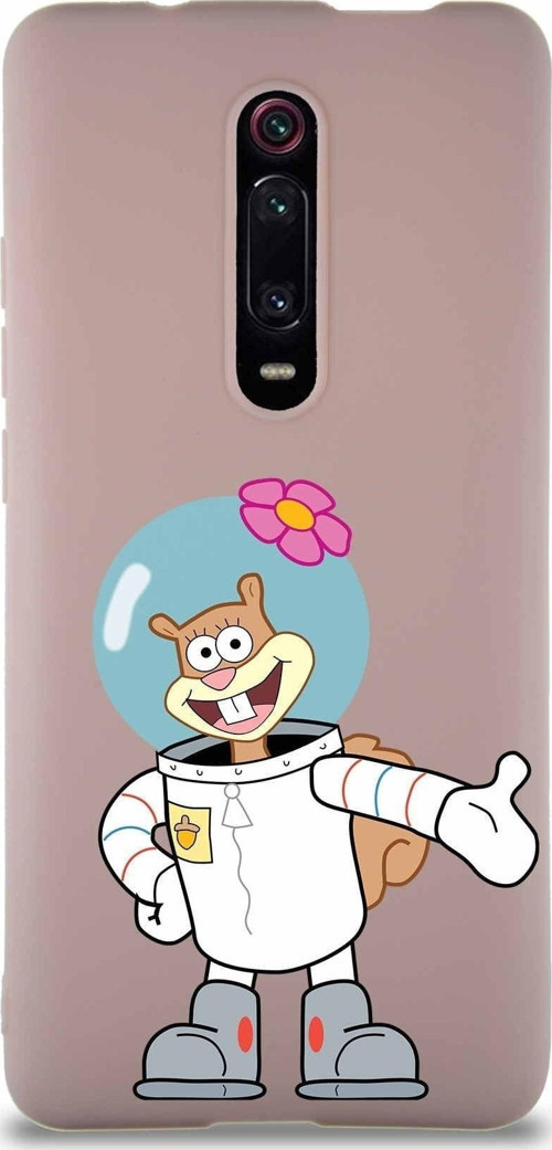 Xiaomi Mi 9T Pro Soft Premier Kapak Sandy Tasarımlı Silikon Kılıf - Pudra